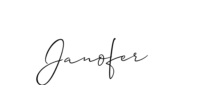Janofer stylish signature style. Best Handwritten Sign (Allison_Script) for my name. Handwritten Signature Collection Ideas for my name Janofer. Janofer signature style 2 images and pictures png