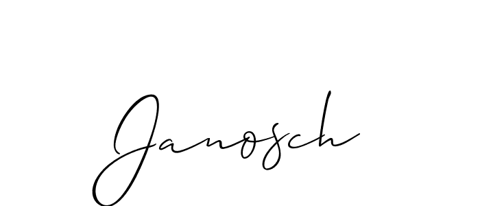 if you are searching for the best signature style for your name Janosch. so please give up your signature search. here we have designed multiple signature styles  using Allison_Script. Janosch signature style 2 images and pictures png