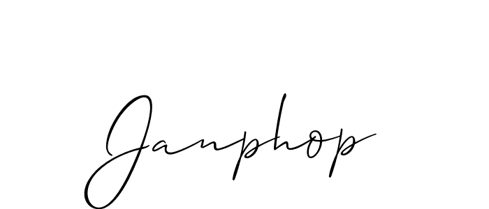 if you are searching for the best signature style for your name Janphop. so please give up your signature search. here we have designed multiple signature styles  using Allison_Script. Janphop signature style 2 images and pictures png