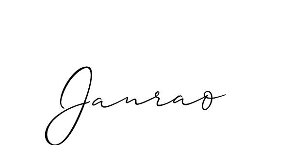 Use a signature maker to create a handwritten signature online. With this signature software, you can design (Allison_Script) your own signature for name Janrao. Janrao signature style 2 images and pictures png