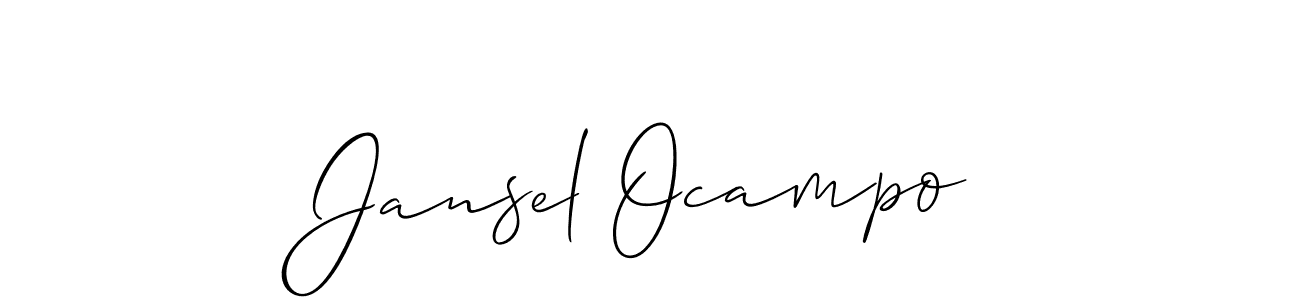 You should practise on your own different ways (Allison_Script) to write your name (Jansel Ocampo) in signature. don't let someone else do it for you. Jansel Ocampo signature style 2 images and pictures png