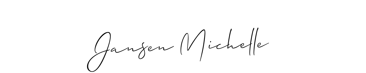 How to Draw Jansen Michelle signature style? Allison_Script is a latest design signature styles for name Jansen Michelle. Jansen Michelle signature style 2 images and pictures png
