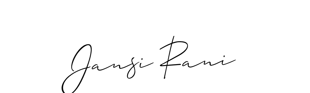 Similarly Allison_Script is the best handwritten signature design. Signature creator online .You can use it as an online autograph creator for name Jansi Rani. Jansi Rani signature style 2 images and pictures png