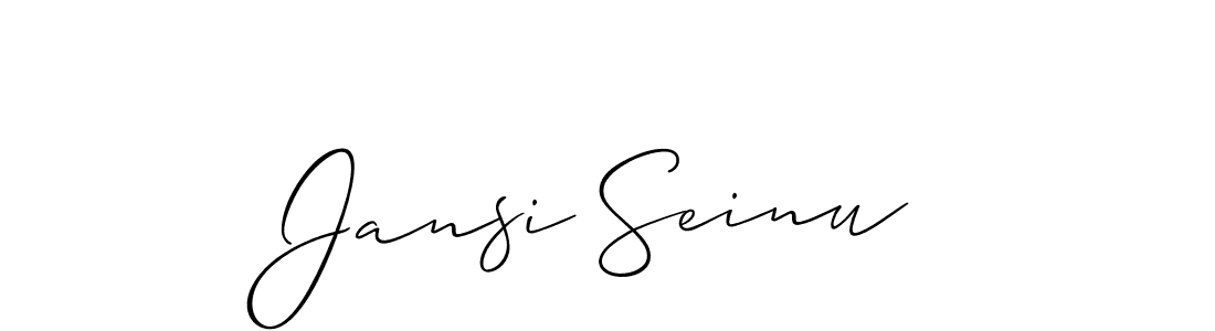 Once you've used our free online signature maker to create your best signature Allison_Script style, it's time to enjoy all of the benefits that Jansi Seinu name signing documents. Jansi Seinu signature style 2 images and pictures png