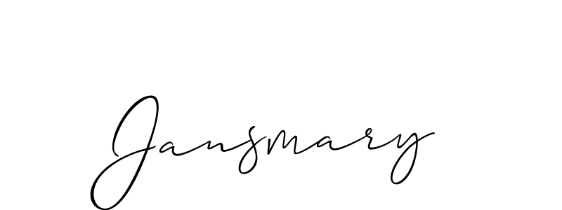 Jansmary stylish signature style. Best Handwritten Sign (Allison_Script) for my name. Handwritten Signature Collection Ideas for my name Jansmary. Jansmary signature style 2 images and pictures png