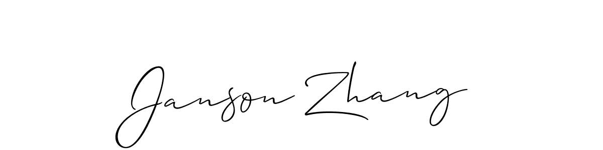 Also we have Janson Zhang name is the best signature style. Create professional handwritten signature collection using Allison_Script autograph style. Janson Zhang signature style 2 images and pictures png