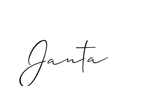 The best way (Allison_Script) to make a short signature is to pick only two or three words in your name. The name Janta include a total of six letters. For converting this name. Janta signature style 2 images and pictures png