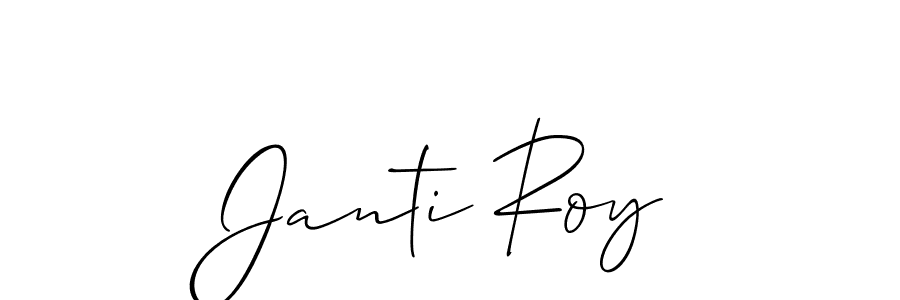 How to make Janti Roy signature? Allison_Script is a professional autograph style. Create handwritten signature for Janti Roy name. Janti Roy signature style 2 images and pictures png