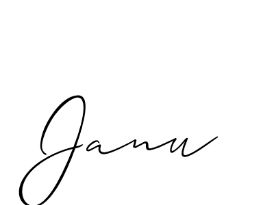 Use a signature maker to create a handwritten signature online. With this signature software, you can design (Allison_Script) your own signature for name Janu. Janu signature style 2 images and pictures png