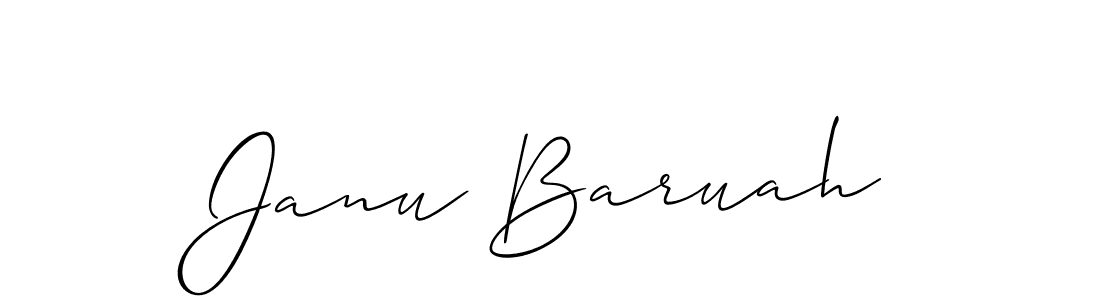 It looks lik you need a new signature style for name Janu Baruah. Design unique handwritten (Allison_Script) signature with our free signature maker in just a few clicks. Janu Baruah signature style 2 images and pictures png