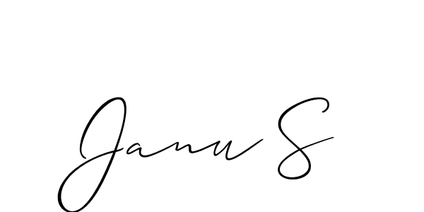 Make a beautiful signature design for name Janu S. Use this online signature maker to create a handwritten signature for free. Janu S signature style 2 images and pictures png