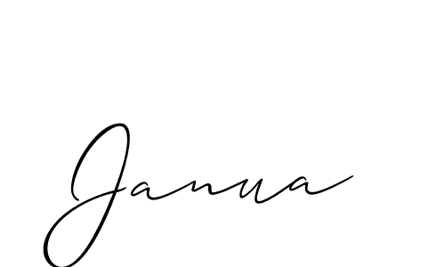 Allison_Script is a professional signature style that is perfect for those who want to add a touch of class to their signature. It is also a great choice for those who want to make their signature more unique. Get Janua name to fancy signature for free. Janua signature style 2 images and pictures png