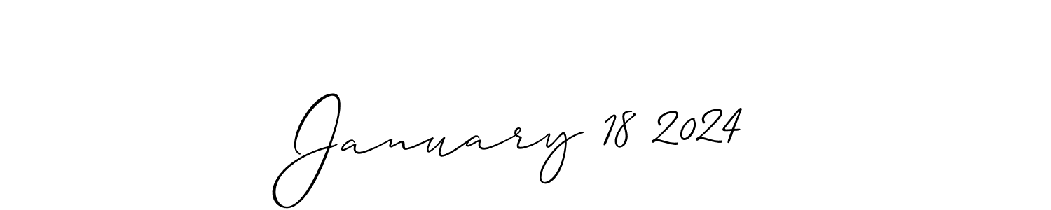 January 18 2024 stylish signature style. Best Handwritten Sign (Allison_Script) for my name. Handwritten Signature Collection Ideas for my name January 18 2024. January 18 2024 signature style 2 images and pictures png