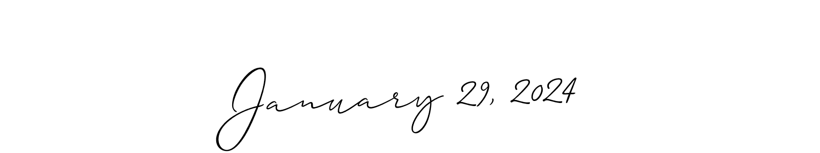 January 29, 2024 stylish signature style. Best Handwritten Sign (Allison_Script) for my name. Handwritten Signature Collection Ideas for my name January 29, 2024. January 29, 2024 signature style 2 images and pictures png