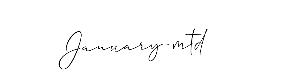 Also we have January-mtd  name is the best signature style. Create professional handwritten signature collection using Allison_Script autograph style. January-mtd  signature style 2 images and pictures png