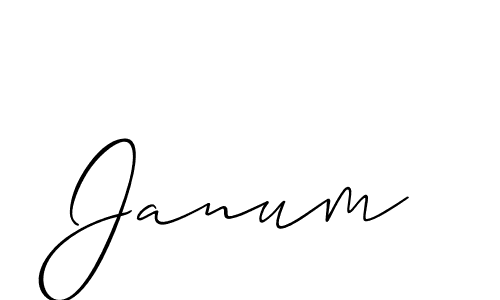 Allison_Script is a professional signature style that is perfect for those who want to add a touch of class to their signature. It is also a great choice for those who want to make their signature more unique. Get Janum name to fancy signature for free. Janum signature style 2 images and pictures png