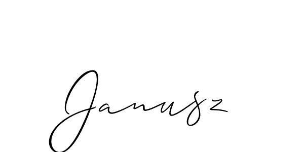 if you are searching for the best signature style for your name Janusz. so please give up your signature search. here we have designed multiple signature styles  using Allison_Script. Janusz signature style 2 images and pictures png