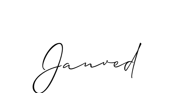 Janved stylish signature style. Best Handwritten Sign (Allison_Script) for my name. Handwritten Signature Collection Ideas for my name Janved. Janved signature style 2 images and pictures png