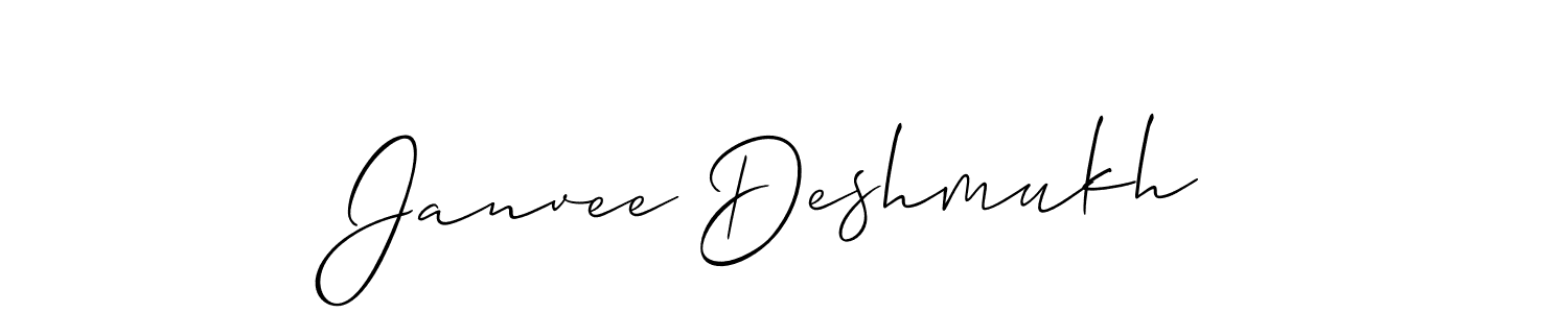 This is the best signature style for the Janvee Deshmukh name. Also you like these signature font (Allison_Script). Mix name signature. Janvee Deshmukh signature style 2 images and pictures png