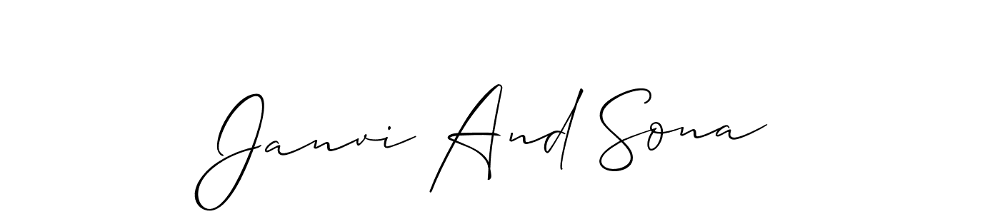 Make a beautiful signature design for name Janvi And Sona. Use this online signature maker to create a handwritten signature for free. Janvi And Sona signature style 2 images and pictures png