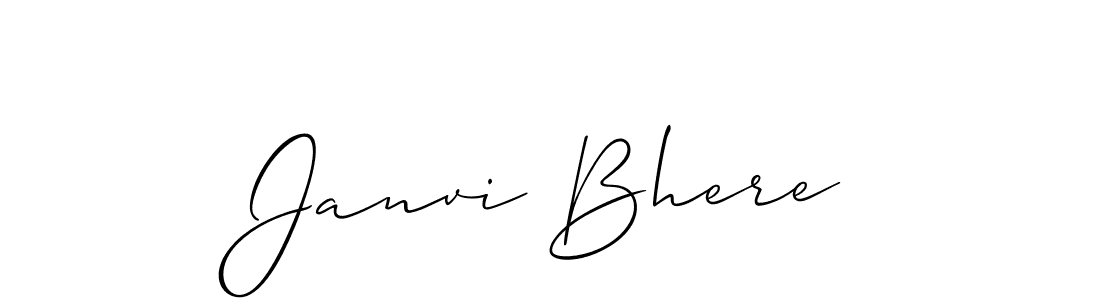 Janvi Bhere stylish signature style. Best Handwritten Sign (Allison_Script) for my name. Handwritten Signature Collection Ideas for my name Janvi Bhere. Janvi Bhere signature style 2 images and pictures png