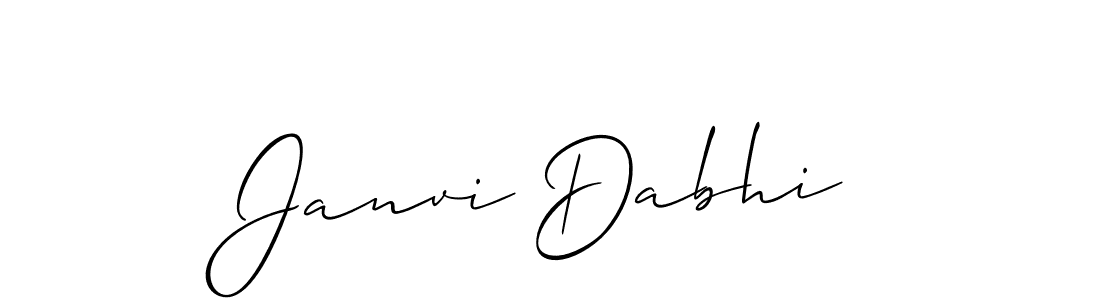 How to make Janvi Dabhi signature? Allison_Script is a professional autograph style. Create handwritten signature for Janvi Dabhi name. Janvi Dabhi signature style 2 images and pictures png