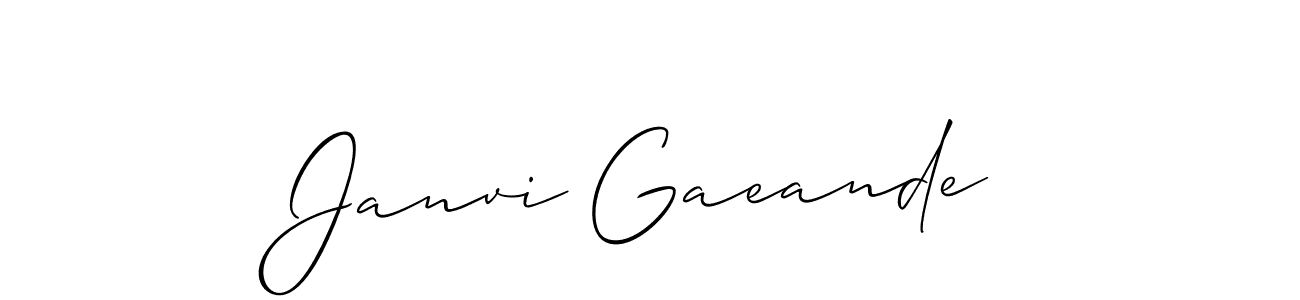 Use a signature maker to create a handwritten signature online. With this signature software, you can design (Allison_Script) your own signature for name Janvi Gaeande. Janvi Gaeande signature style 2 images and pictures png