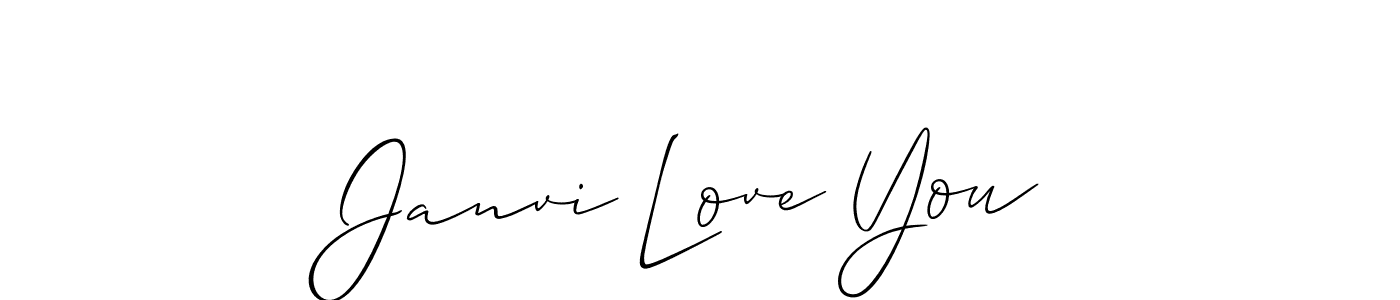 Use a signature maker to create a handwritten signature online. With this signature software, you can design (Allison_Script) your own signature for name Janvi Love You. Janvi Love You signature style 2 images and pictures png