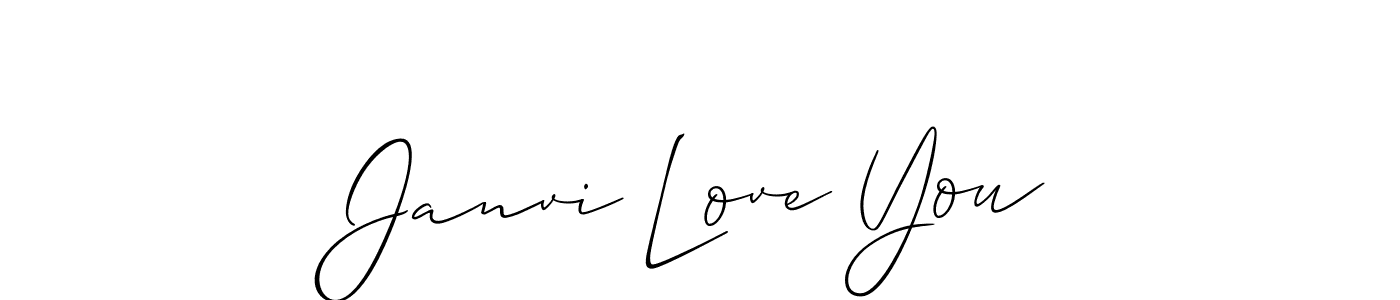 Janvi Love You stylish signature style. Best Handwritten Sign (Allison_Script) for my name. Handwritten Signature Collection Ideas for my name Janvi Love You. Janvi Love You signature style 2 images and pictures png