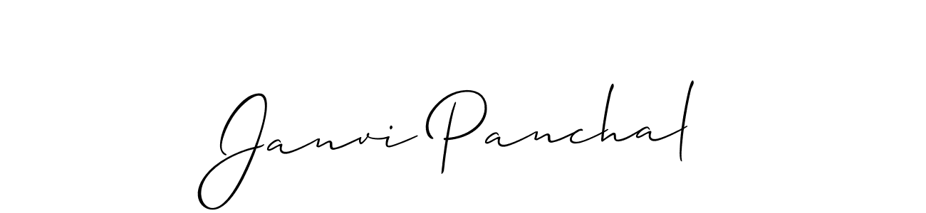 Design your own signature with our free online signature maker. With this signature software, you can create a handwritten (Allison_Script) signature for name Janvi Panchal. Janvi Panchal signature style 2 images and pictures png