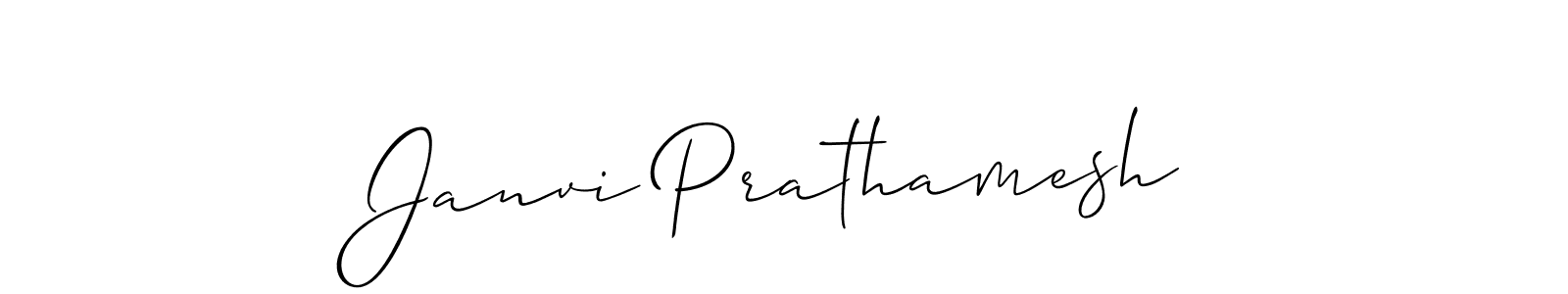 You should practise on your own different ways (Allison_Script) to write your name (Janvi Prathamesh) in signature. don't let someone else do it for you. Janvi Prathamesh signature style 2 images and pictures png