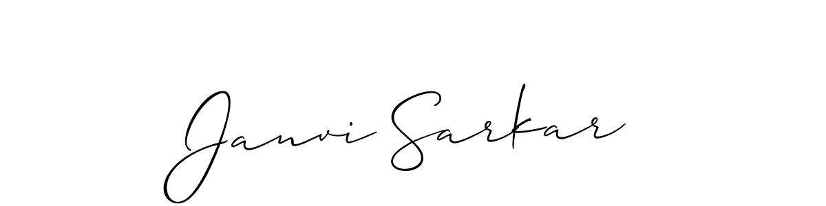 Janvi Sarkar stylish signature style. Best Handwritten Sign (Allison_Script) for my name. Handwritten Signature Collection Ideas for my name Janvi Sarkar. Janvi Sarkar signature style 2 images and pictures png