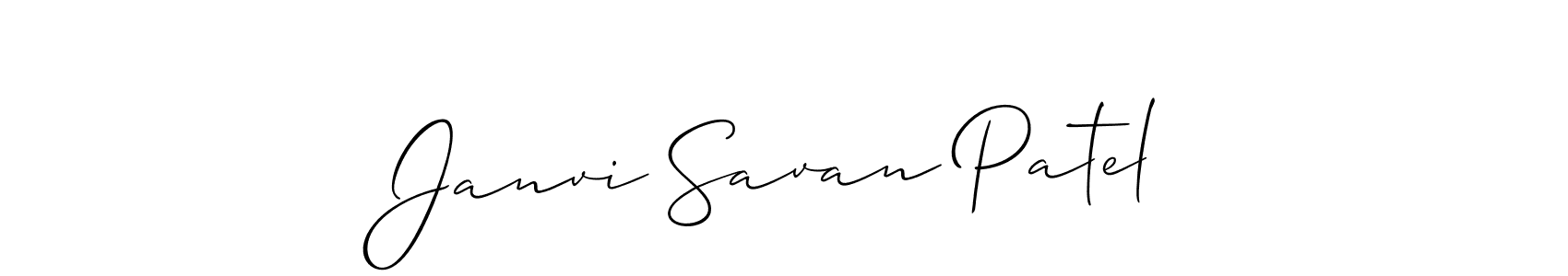 if you are searching for the best signature style for your name Janvi Savan Patel. so please give up your signature search. here we have designed multiple signature styles  using Allison_Script. Janvi Savan Patel signature style 2 images and pictures png