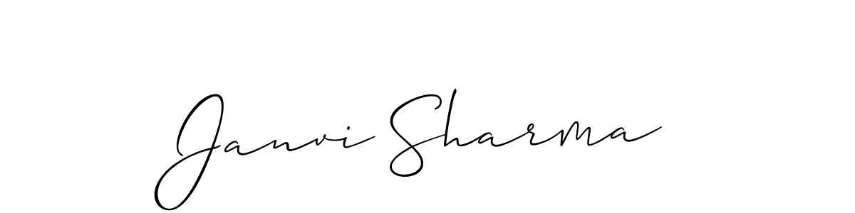 Use a signature maker to create a handwritten signature online. With this signature software, you can design (Allison_Script) your own signature for name Janvi Sharma. Janvi Sharma signature style 2 images and pictures png