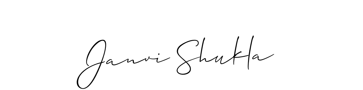 It looks lik you need a new signature style for name Janvi Shukla. Design unique handwritten (Allison_Script) signature with our free signature maker in just a few clicks. Janvi Shukla signature style 2 images and pictures png