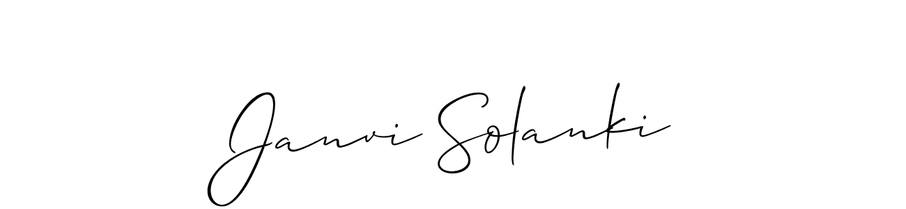 Also we have Janvi Solanki name is the best signature style. Create professional handwritten signature collection using Allison_Script autograph style. Janvi Solanki signature style 2 images and pictures png