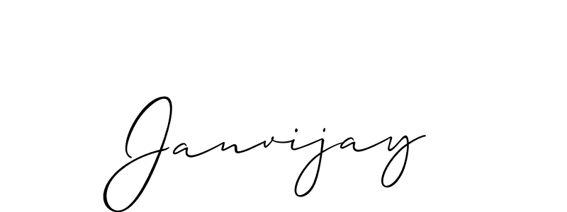 Design your own signature with our free online signature maker. With this signature software, you can create a handwritten (Allison_Script) signature for name Janvijay. Janvijay signature style 2 images and pictures png