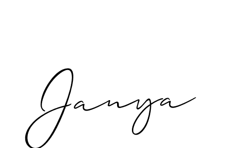 How to make Janya name signature. Use Allison_Script style for creating short signs online. This is the latest handwritten sign. Janya signature style 2 images and pictures png