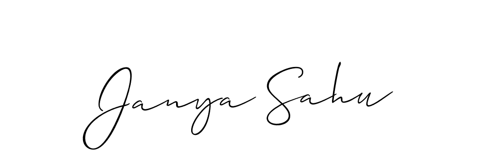 Also we have Janya Sahu name is the best signature style. Create professional handwritten signature collection using Allison_Script autograph style. Janya Sahu signature style 2 images and pictures png