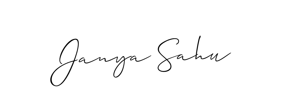 Use a signature maker to create a handwritten signature online. With this signature software, you can design (Allison_Script) your own signature for name Janya Sahu. Janya Sahu signature style 2 images and pictures png