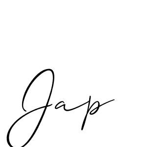 Create a beautiful signature design for name Jap. With this signature (Allison_Script) fonts, you can make a handwritten signature for free. Jap signature style 2 images and pictures png