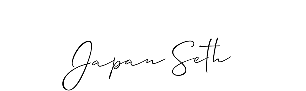 Make a beautiful signature design for name Japan Seth. With this signature (Allison_Script) style, you can create a handwritten signature for free. Japan Seth signature style 2 images and pictures png