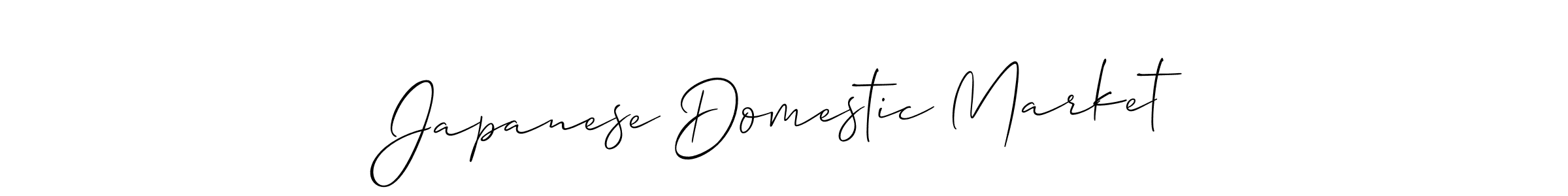 Also we have Japanese Domestic Market name is the best signature style. Create professional handwritten signature collection using Allison_Script autograph style. Japanese Domestic Market signature style 2 images and pictures png