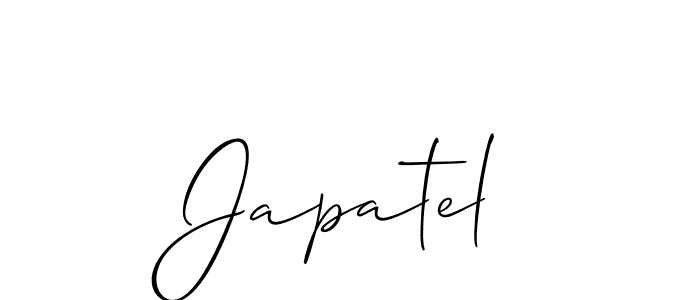 How to Draw Japatel signature style? Allison_Script is a latest design signature styles for name Japatel. Japatel signature style 2 images and pictures png