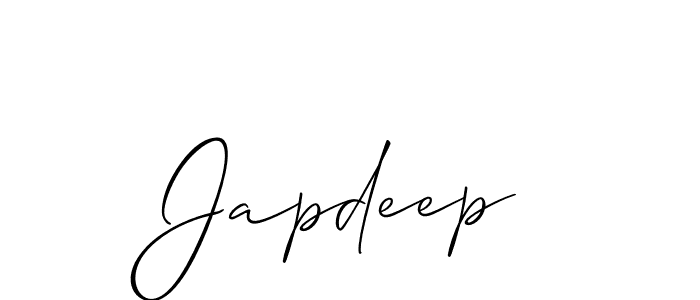 Design your own signature with our free online signature maker. With this signature software, you can create a handwritten (Allison_Script) signature for name Japdeep. Japdeep signature style 2 images and pictures png