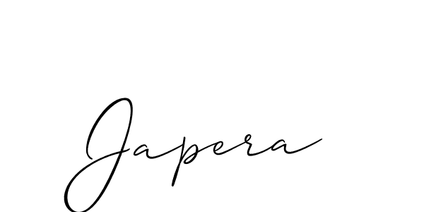 How to Draw Japera signature style? Allison_Script is a latest design signature styles for name Japera. Japera signature style 2 images and pictures png