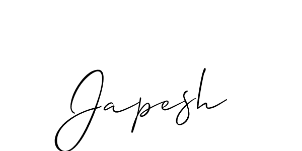 Design your own signature with our free online signature maker. With this signature software, you can create a handwritten (Allison_Script) signature for name Japesh. Japesh signature style 2 images and pictures png
