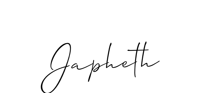 Design your own signature with our free online signature maker. With this signature software, you can create a handwritten (Allison_Script) signature for name Japheth. Japheth signature style 2 images and pictures png