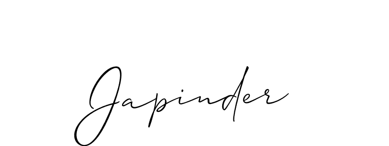 Best and Professional Signature Style for Japinder. Allison_Script Best Signature Style Collection. Japinder signature style 2 images and pictures png
