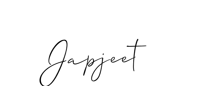 Also we have Japjeet name is the best signature style. Create professional handwritten signature collection using Allison_Script autograph style. Japjeet signature style 2 images and pictures png